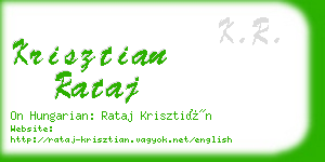 krisztian rataj business card